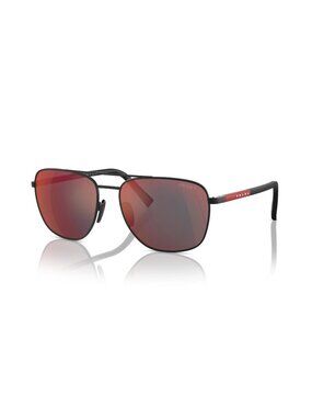 NWT PS54ZS DG008F Prada Linea Rossa PS 54ZS Rubbered Black/Grey Red Mirrored
